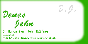 denes jehn business card